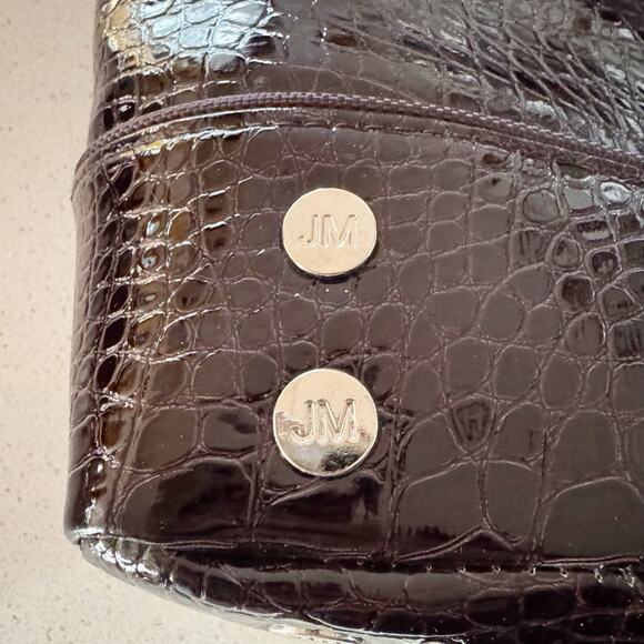 JM New York Luxury Tote Dark Brown Croc Pattern Lap Top Safe Large 16x12x5.5 New - Picture 8 of 10